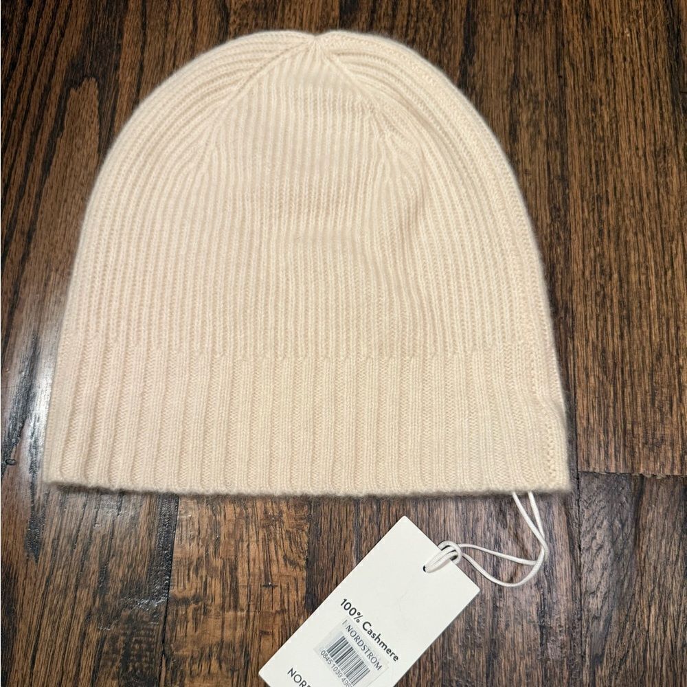 Nordstrom ribbed cashmere beanie